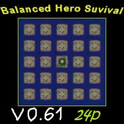 Balanced Hero Survival v0.61-24p - Warcraft 3: Mini map