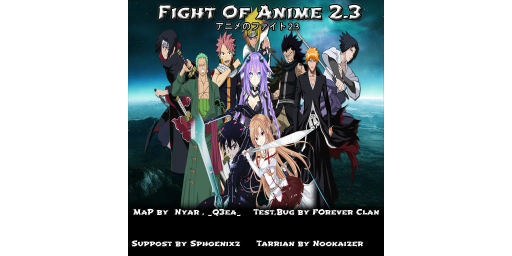 Download Fight of Anime by HikonoXVIII WC3 Map [Hero Arena], newest  version, 4 different versions available
