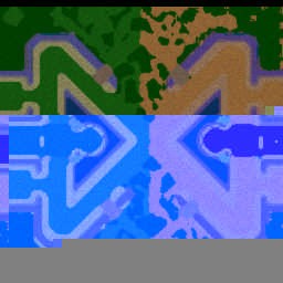 OrcsUnd vs HumNElves X3 v2.7c - Warcraft 3: Mini map