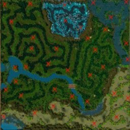 Battle of Spellboundwood 1.10 - Warcraft 3: Mini map