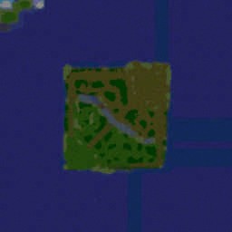 Battle of The Pow[Island of Paladin] - Warcraft 3: Mini map