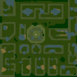 Demi-Lords VS. BroodLords1.3b - Warcraft 3: Mini map