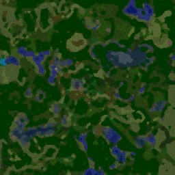 Hunters vs Wolfs v1.32 - Warcraft 3: Mini map