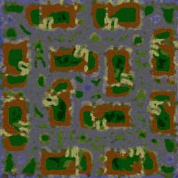 Merry stones bay Big War 3v3. - Warcraft 3: Mini map