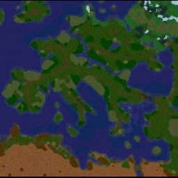 Romans vs Barbarians - Warcraft 3: Mini map