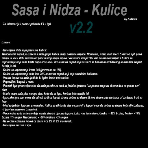 Sasa i Nidza - Kulice v 2.2 - Warcraft 3: Custom Map avatar