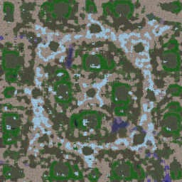 Stone on snow 6v6. - Warcraft 3: Mini map