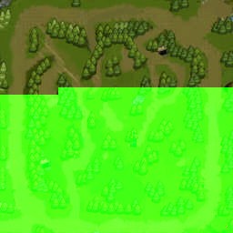 Temple Battle: War of Beast - Warcraft 3: Mini map