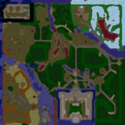 Titan Land - The Fall of the Titans - Warcraft 3: Mini map